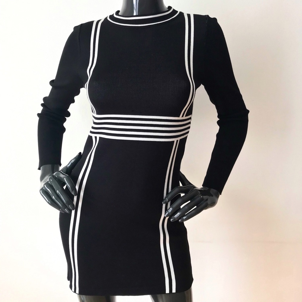 Brand New Black Mini Bodycon Dress, Size Small